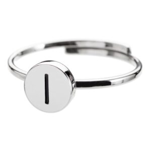 Anello con lettera smaltata lettera P