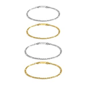 Bracciale catena figaro taglia L