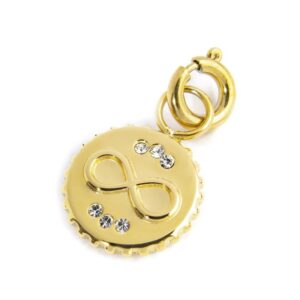Charm medaglietta infinito oro