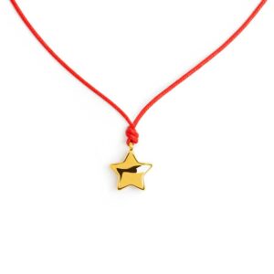 Collana cordino con stella oro