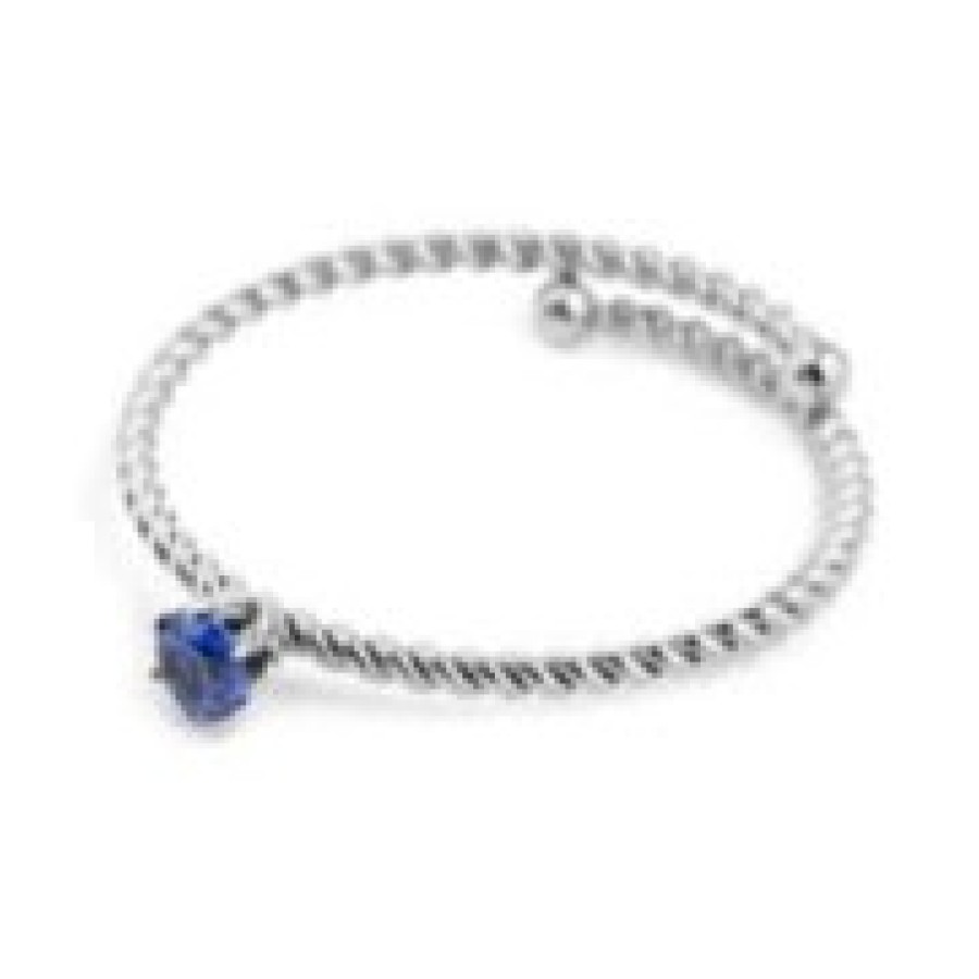 Marlù Anello con zircone 3mm taglia S azzurro