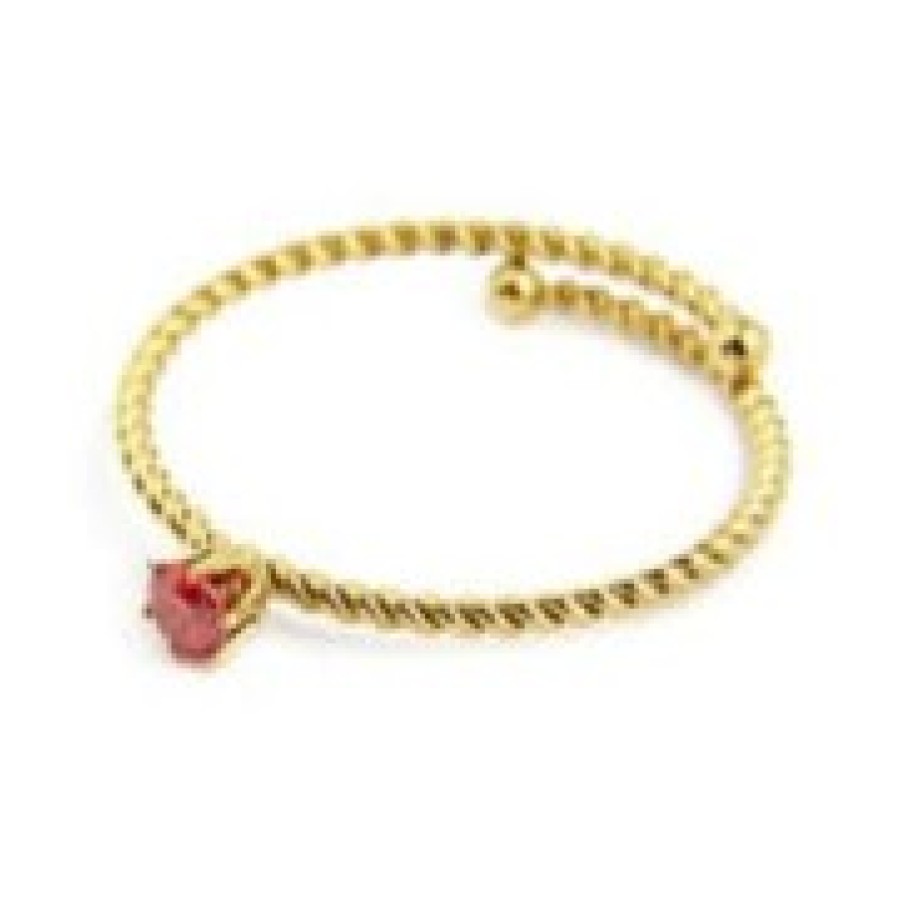 Marlù Anello con zircone 3mm taglia S oro e arancio