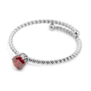 Marlù Anello con zircone 4mm taglia S rosso