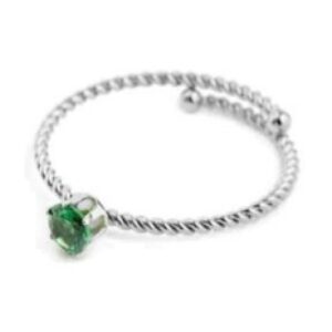 Marlù Anello con zircone 4mm taglia S verde
