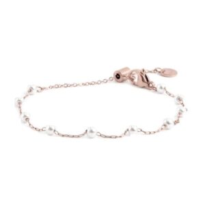 Bracciale catena con perle rosé