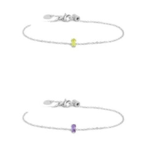 Marlù Bracciale con zircone baguette blu