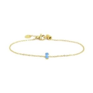 Marlù Bracciale con zircone baguette oro e verde