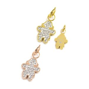 Charm bimba con cristalli oro