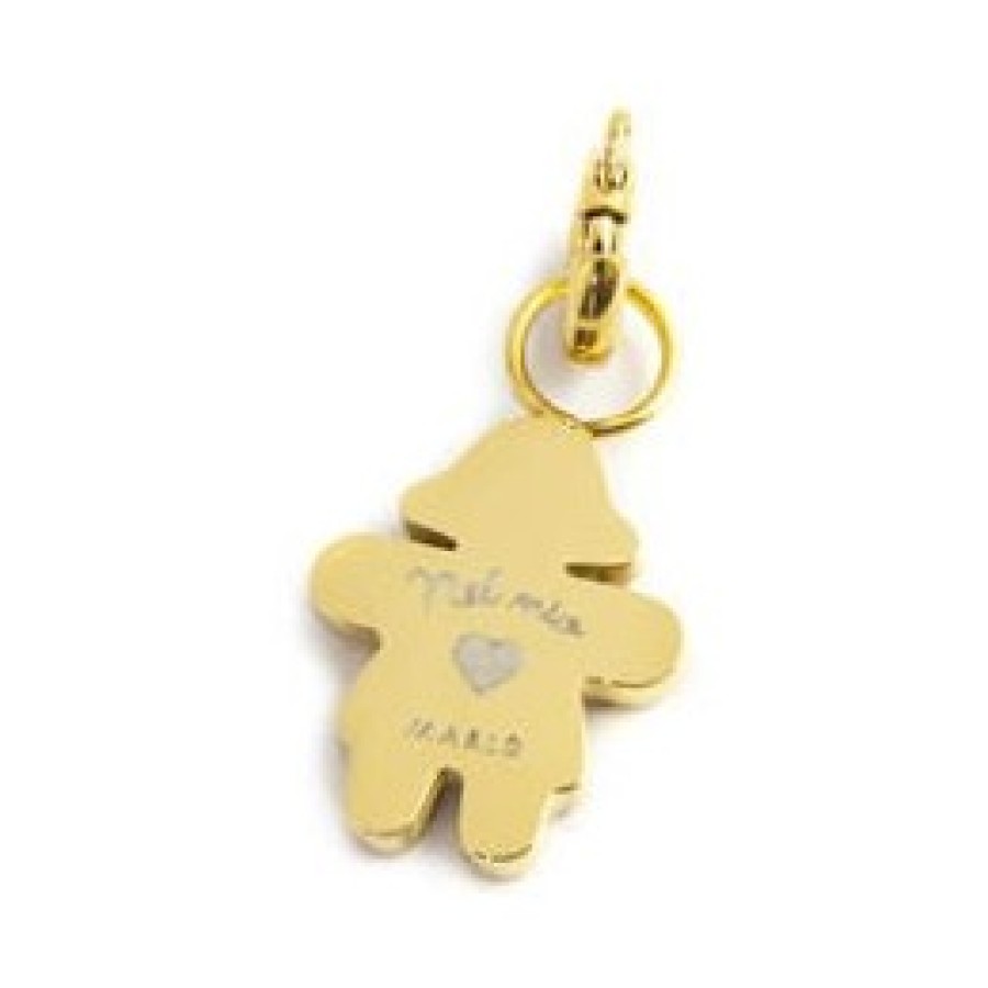 Marlù Charm bimba cuore smalto rosa oro