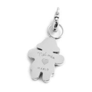 Charm bimba cuore smalto rosa