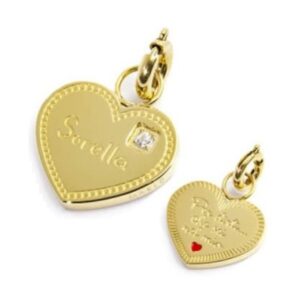 Marlù Charm cuore sorella con zircone oro