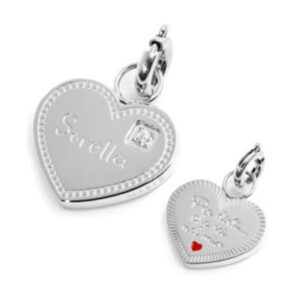 Charm cuore sorella con zircone