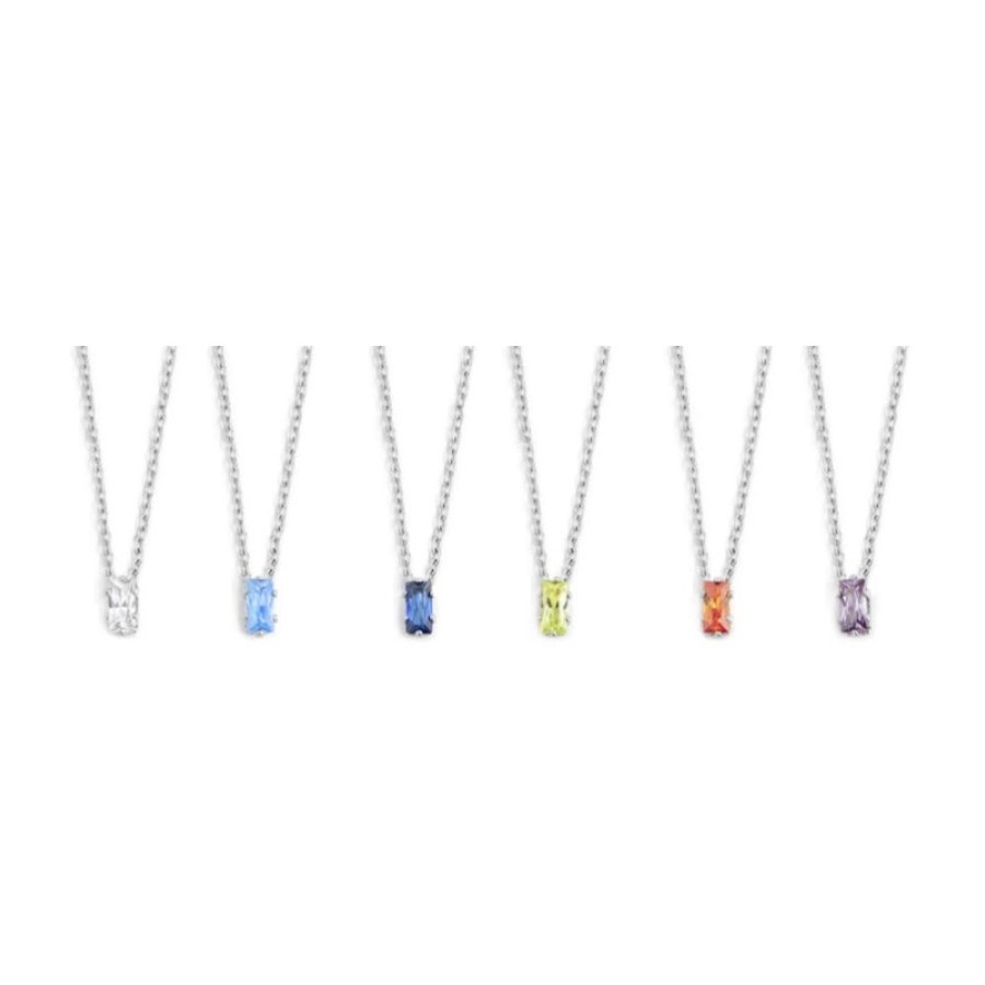 Marlù Collana con zircone baguette blu