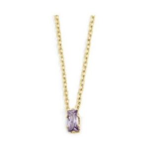 Marlù Collana con zircone baguette oro e viola