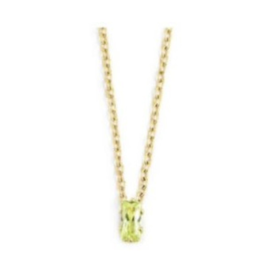 Marlù Collana con zircone baguette oro