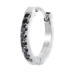 Marlù Orecchino a cerchio 1,7 cm con zirconi bianco