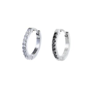 Marlù Orecchino a cerchio 1,7 cm con zirconi oro