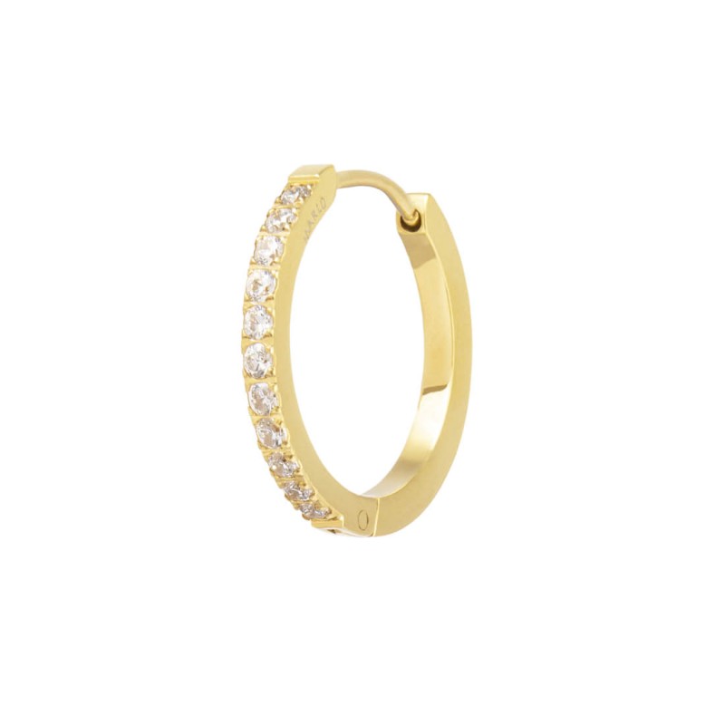 Marlù Orecchino a cerchio 2 cm con zirconi