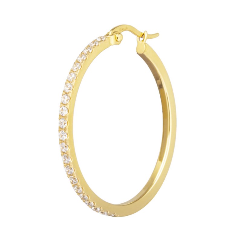 Marlù Orecchino a cerchio 3,2 cm con zirconi
